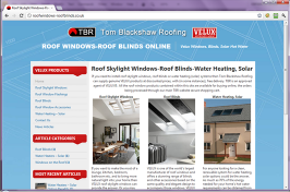 VELUX Roof Windows, Blinds, Solar Hot Water - Online Sales - Tom Blackshaw Roofing
